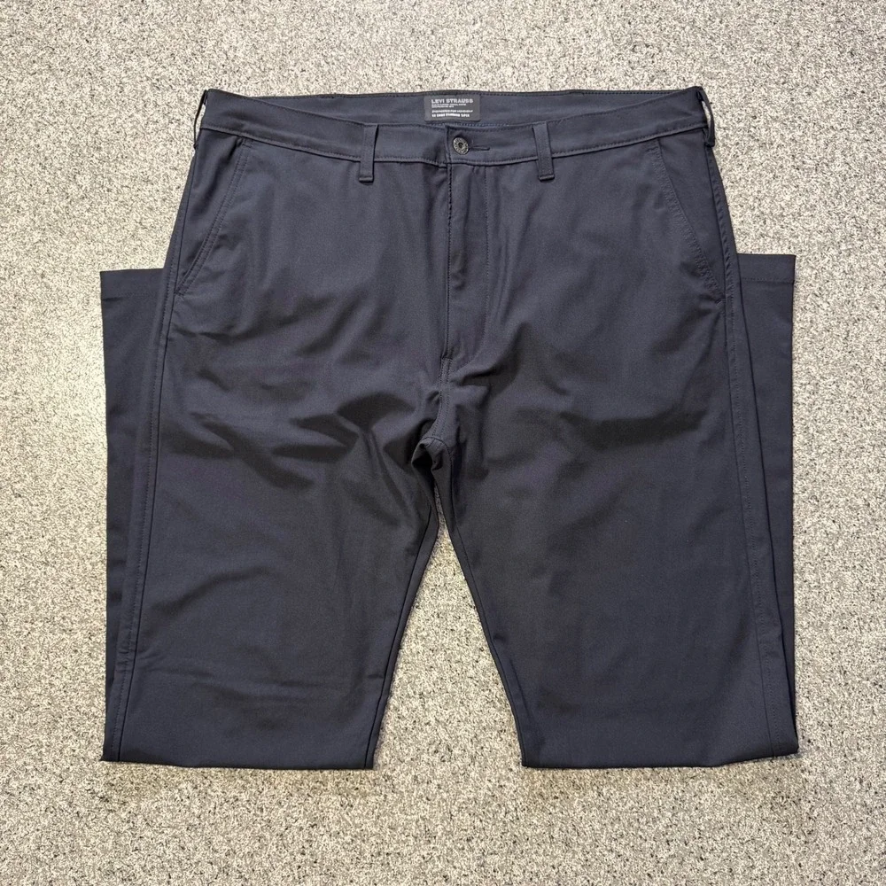 Levis XX Chino Pants Mens 38x34 Black Standard Fit Tapered Tech+